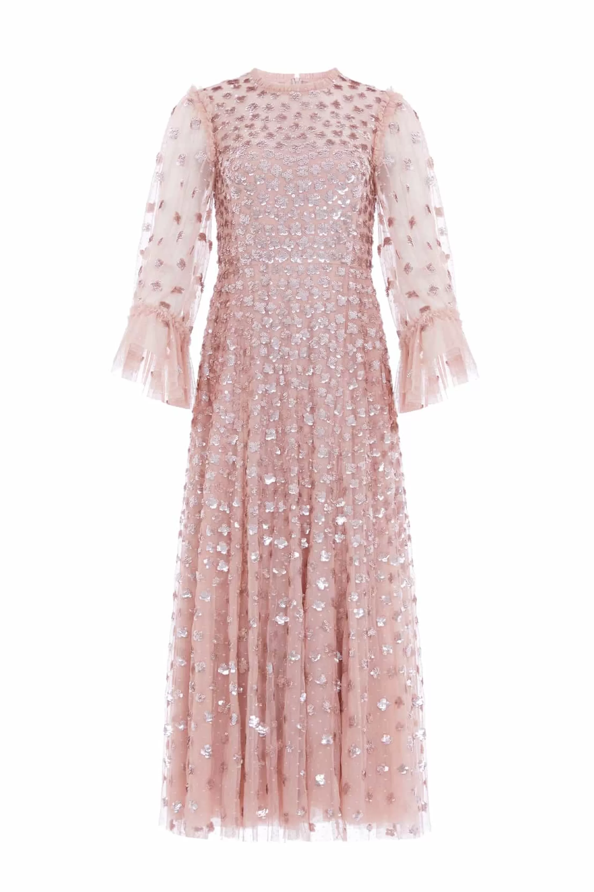 Women Needle & Thread Plus Size | Evening Dresses-Glisten Long Sleeve Ankle Gown