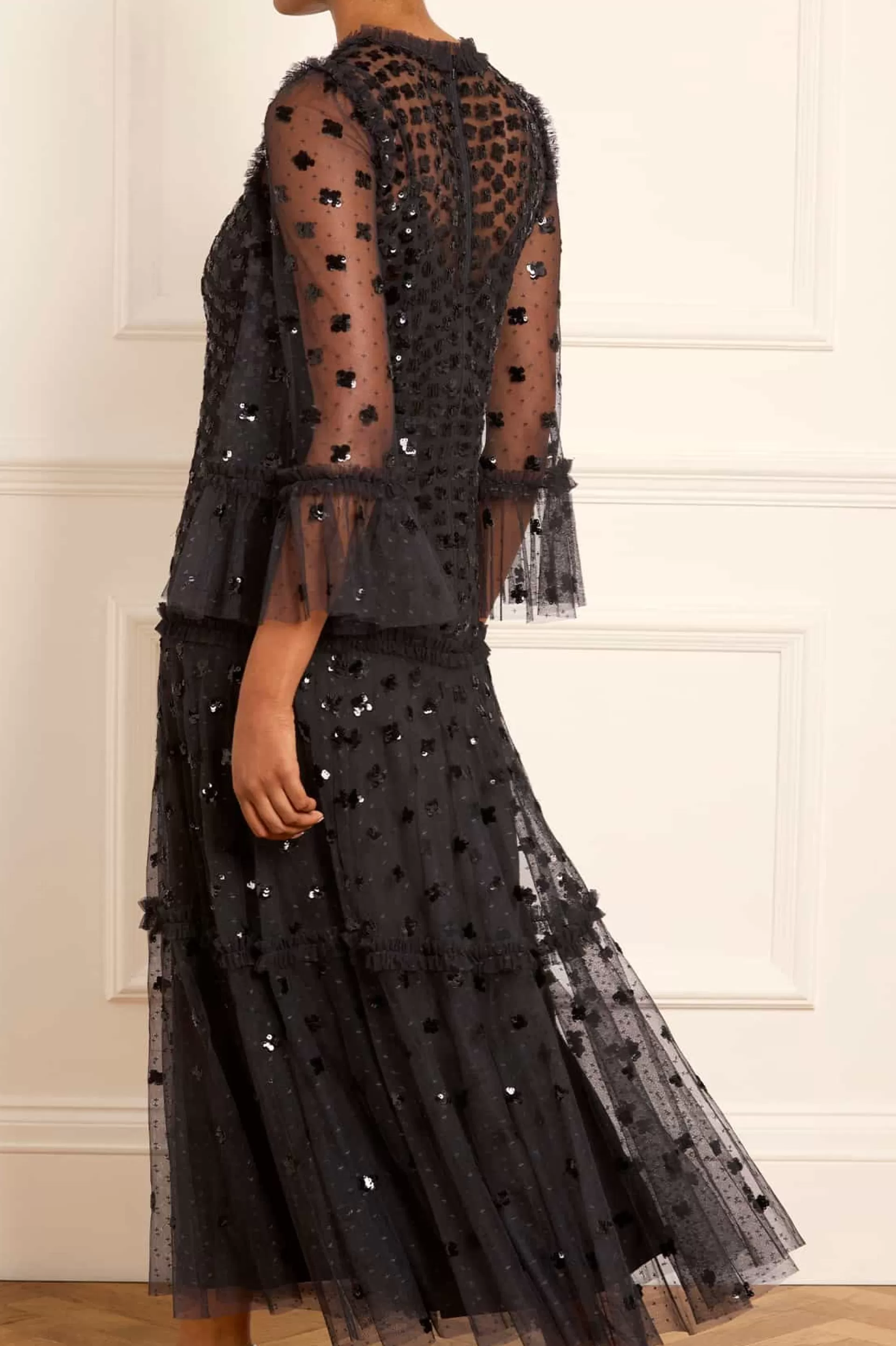 Women Needle & Thread Flattering Fit | Plus Size-Glisten Tiered Ankle Gown