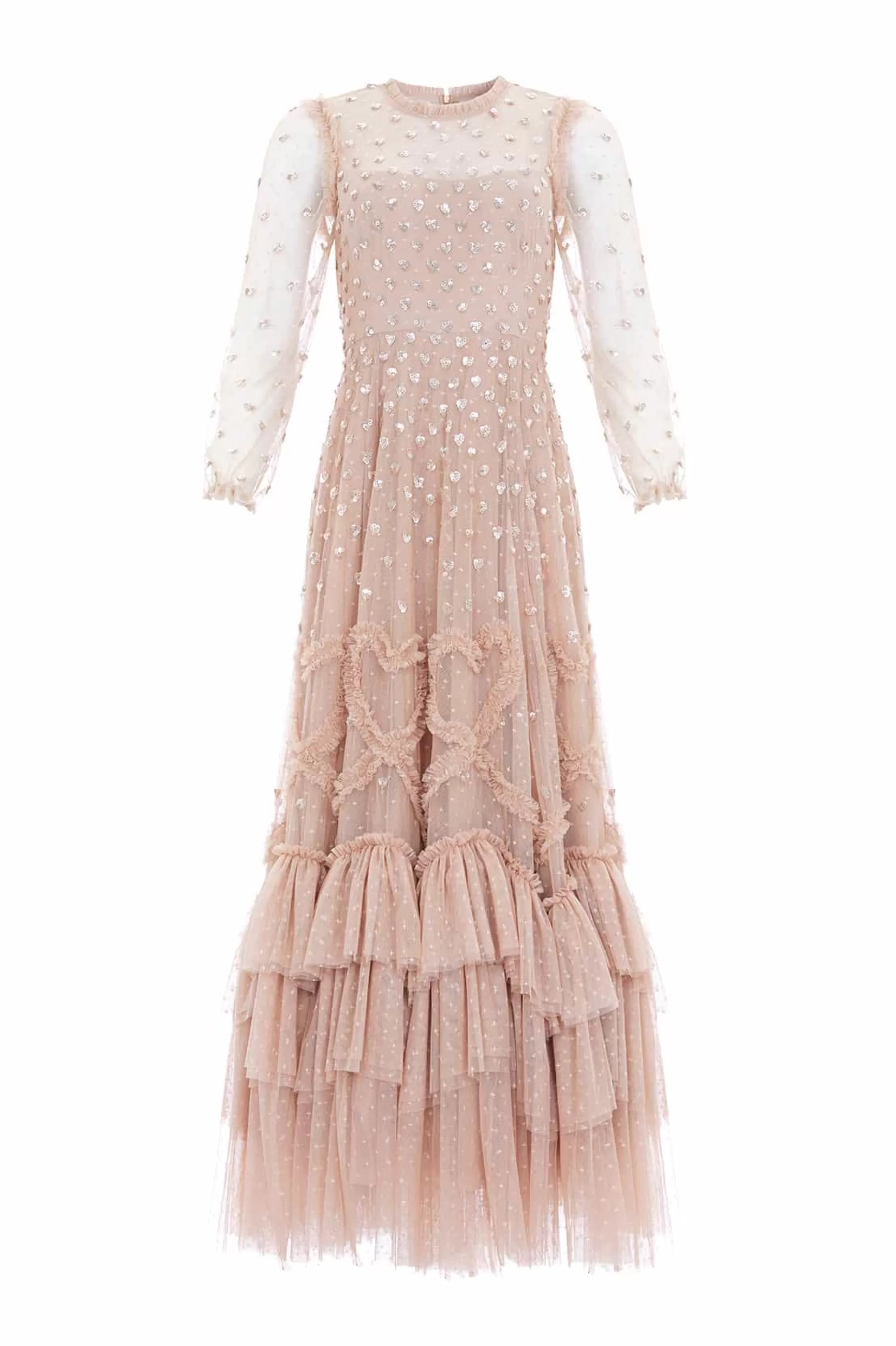 Women Needle & Thread Dresses | Plus Size-Love Letter Round Neck Ankle Gown