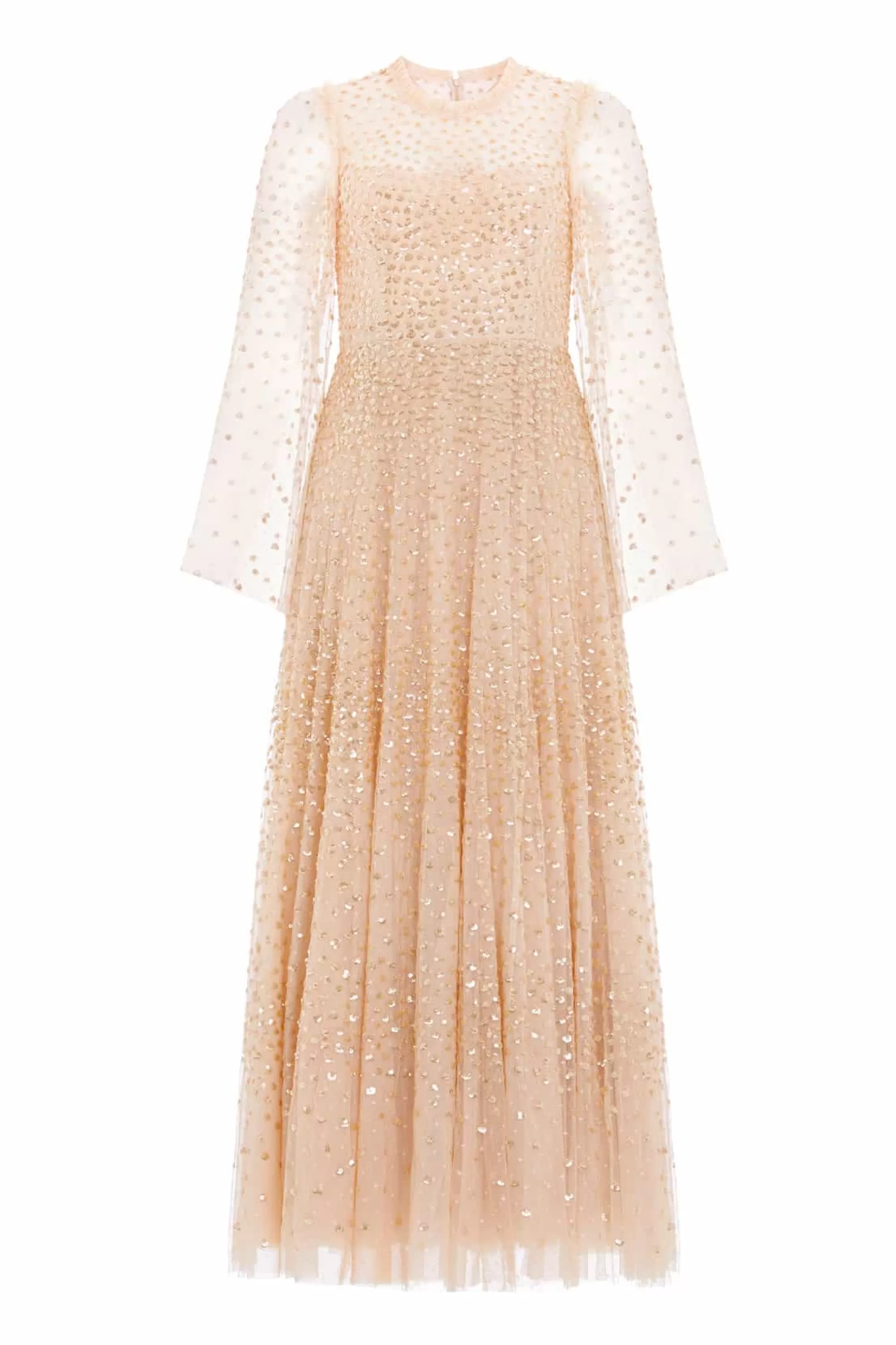 Women Needle & Thread Plus Size | Evening Dresses-Scatter Dot Round Neck Ankle Gown